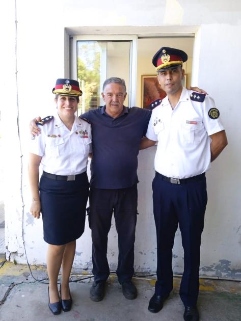 Acto de relevo Jefe destacamento de Piriápolis. Jefe entrante y saliente del destacamento de Piriápolis