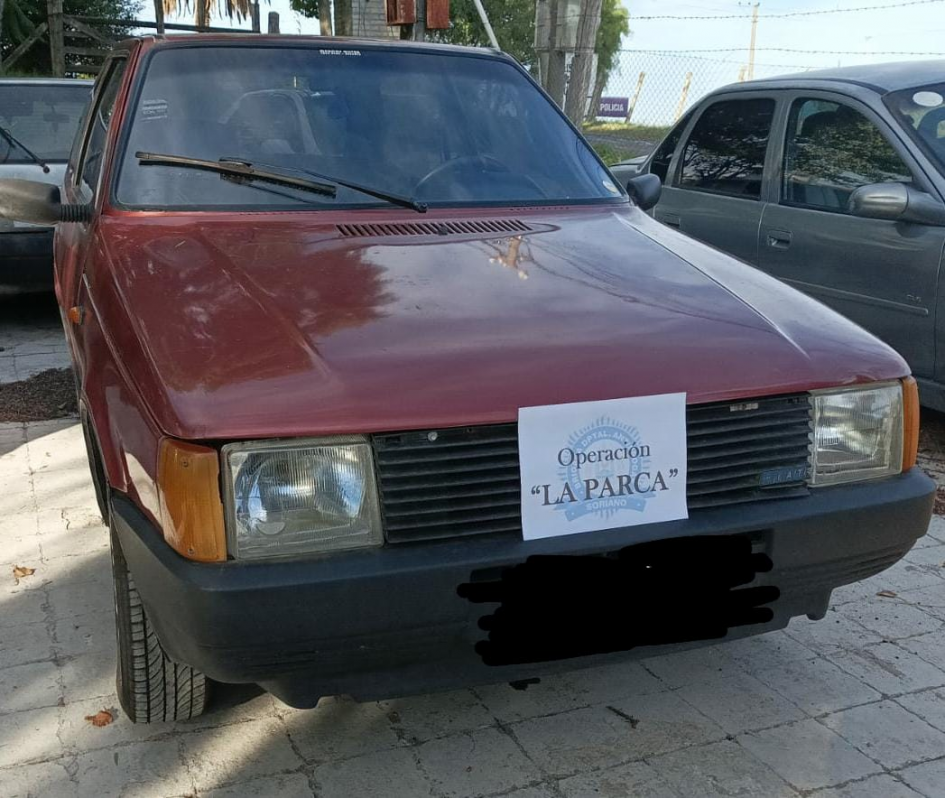 Vehículo incautado en Operación "LA PARCA"