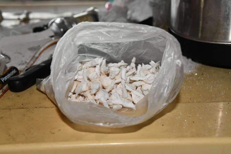 Parte de la sustancia incautada