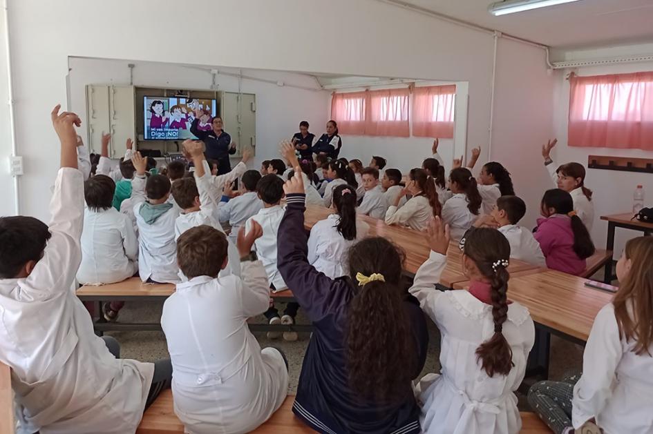 Taller con alumnos y docentes de Colonia Palma de Escuela N°39 