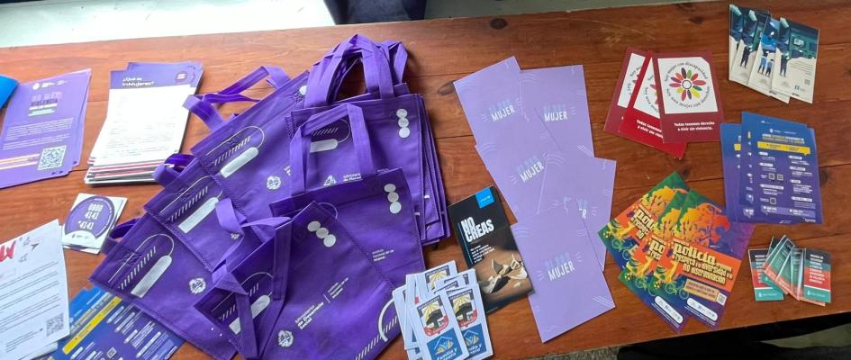 Folleteria y material entregado en taller de violencia basada en género Folleteria y material entregado en taller de violencia basada en género