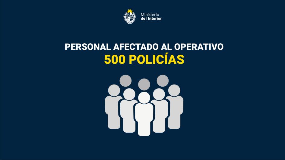Cantidad de policías afectados al operativo