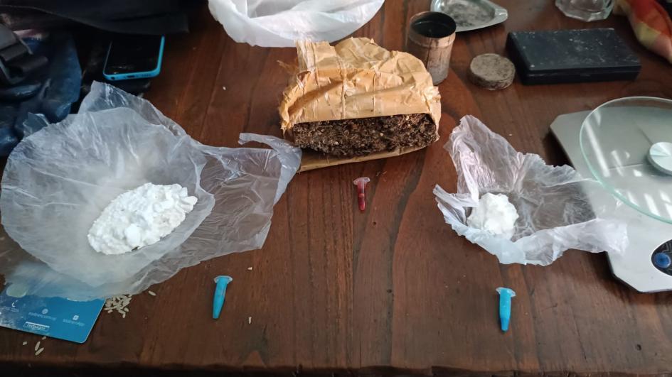 Incautación de estupefacientes Cocaína, marihuana