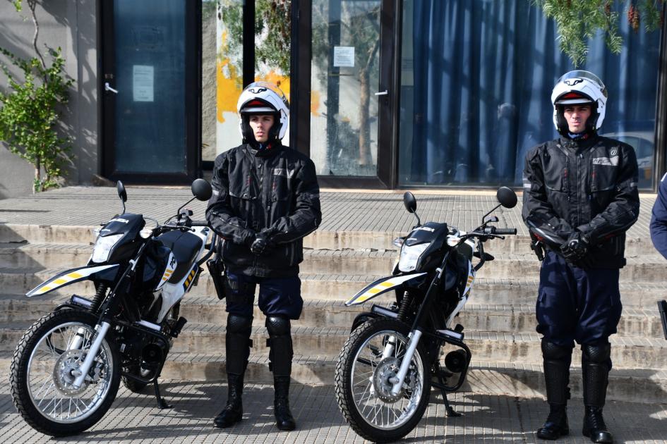 Nuevas Unidades de Patrullaje Policías a los que les fueron asignadas las nuevas motos