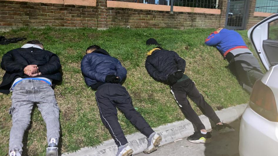 Autores de las rapiñas Momento de la detención