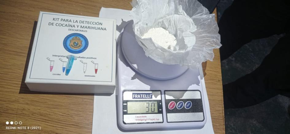 Droga incautada en allanamiento cocaína incautada