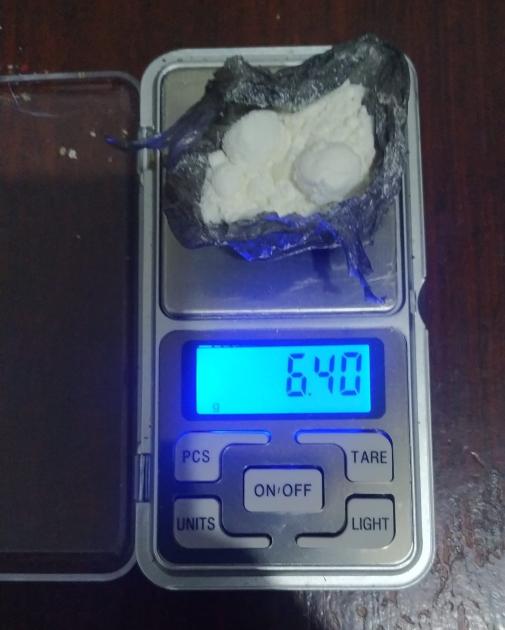 6.40 gramos de sustancias incautada. 6.40 gramos de sustancias incautada.
