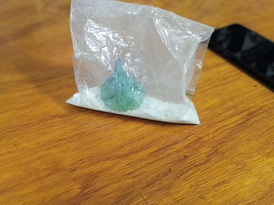 Envoltorio con cocaína Envoltorio con cocaína
