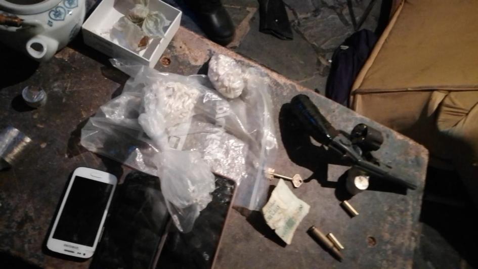 Uno de los lugares allanados, donde se encontró lo incautado Uno de los lugares allanados, donde se encontró lo incautado