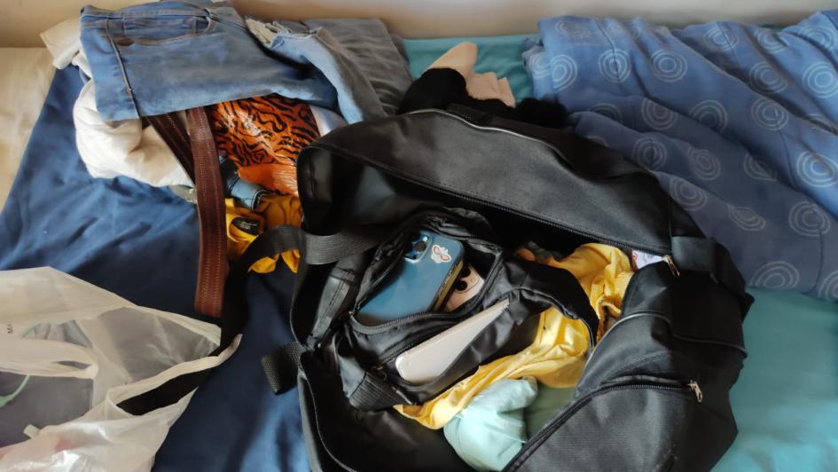 Bolso con celulares hurtados Bolso con celulares hurtados
