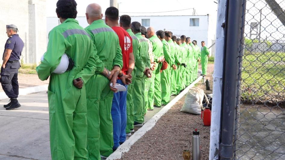 Privados de libertad en la ceremonia de reinauguración del módulo 1