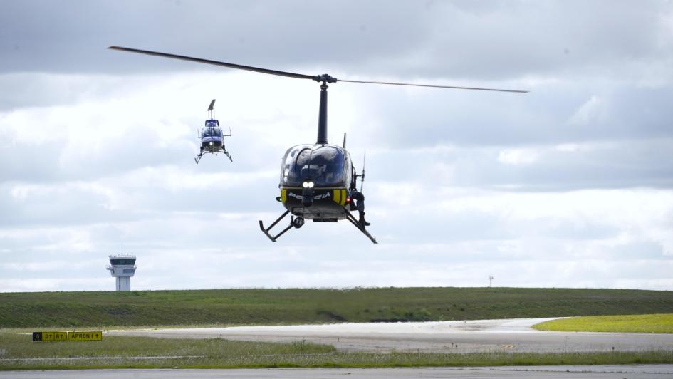 Helicóptero bajando