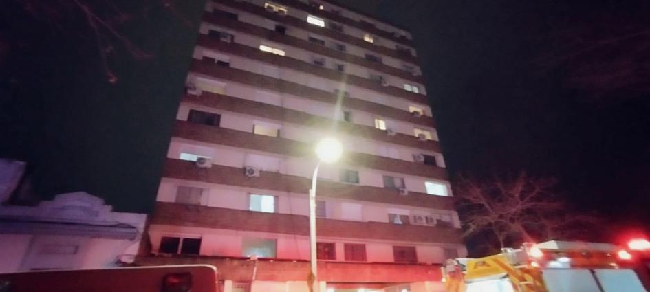 Fachada del Edificio incendiado Fachada del edificio