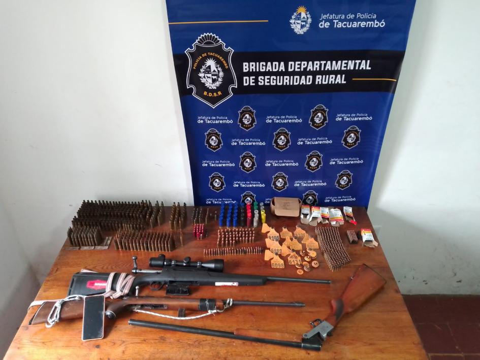 Armas incautadas Armas y municiones incautadas