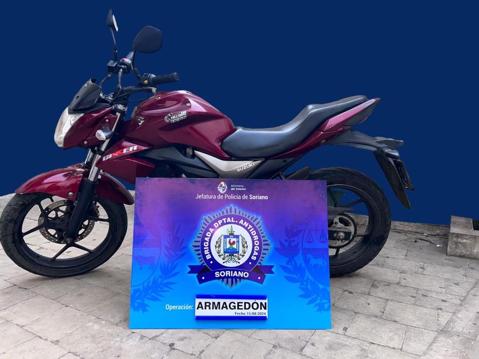 Motocicleta incautada moto incautada