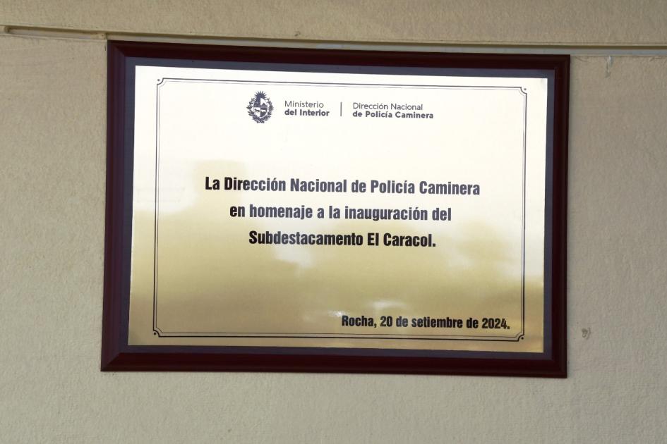 Policía Caminera inauguró nueva sede en Rocha