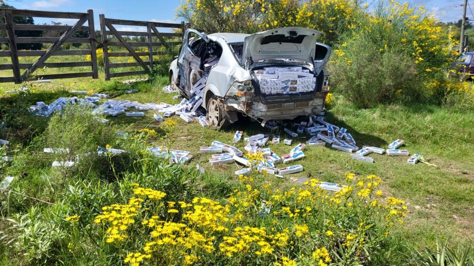 Policía Caminera intercepta vehículo con contrabando tras intensa persecución en Durazno