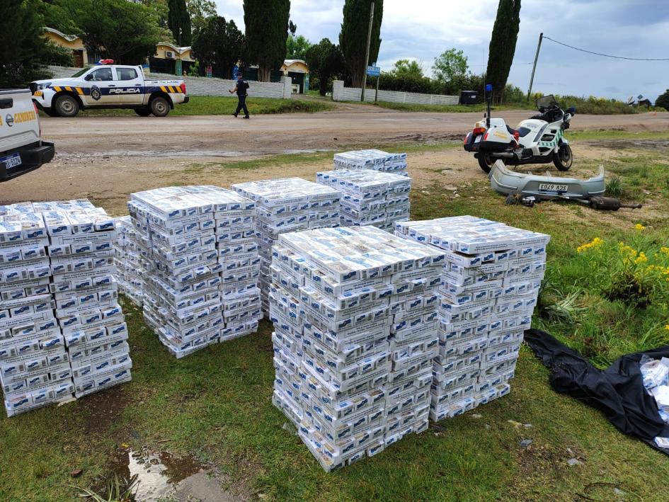 Policía Caminera intercepta vehículo con contrabando tras intensa persecución en Durazno