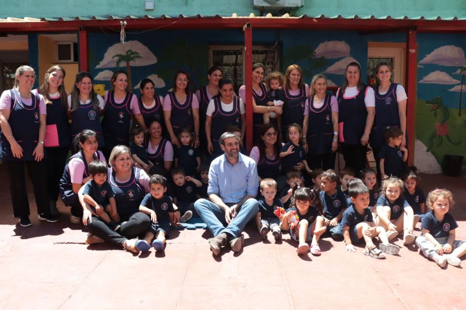Ministerio del Interior presente en la inauguración del séptimo salón en el centro CAIF "Los Gallito