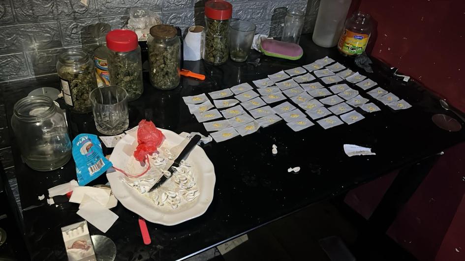 Dosis de droga incautada. Dosis de droga incautada.