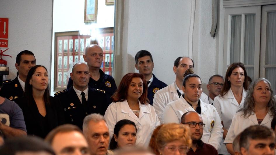 Funcionarios de Policía Científica. Funcionarios de Policía Científica.
