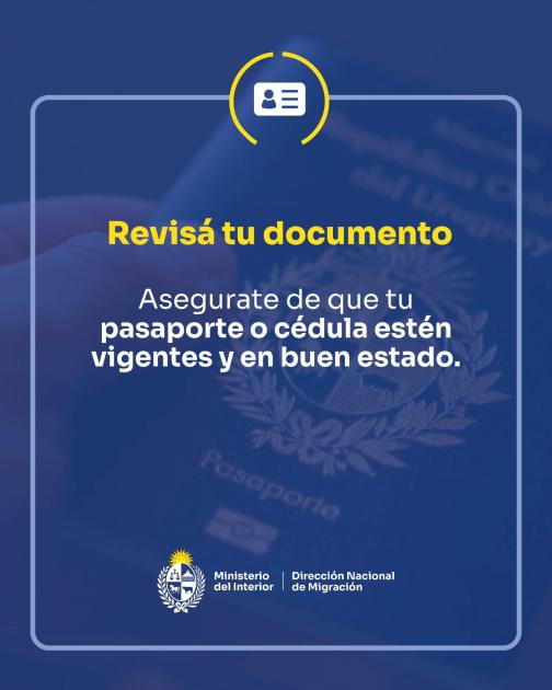 Revisá tu documento, asegurate que esté en buen estado Revisá tu documento, asegurate que esté en buen estado