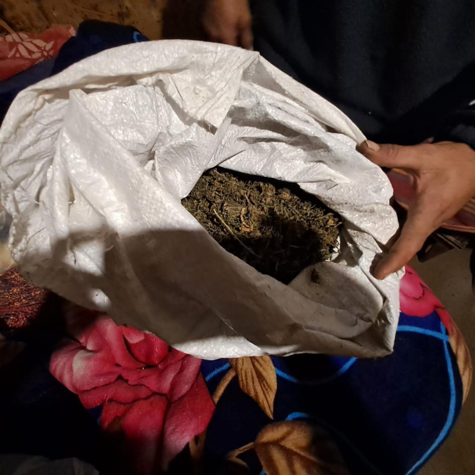 Bolsa con marihuana Bolsa con marihuana