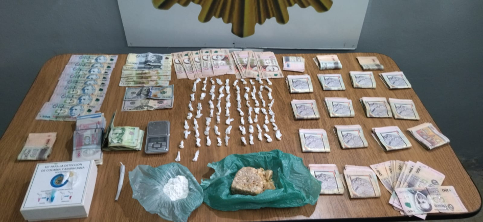 Droga y dinero incautado