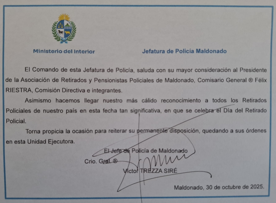 Jefe de Policia Saludo