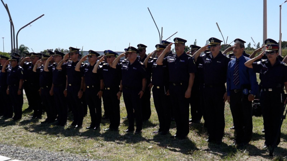 Inauguración de pista de atletismo en la Dirección Nacional de la Educación Policial