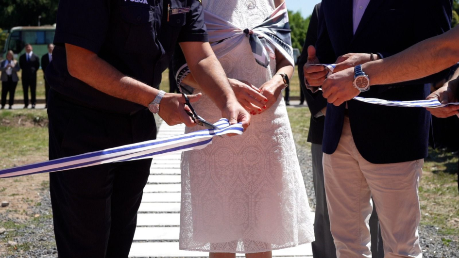 Inauguración de pista de atletismo en la Dirección Nacional de la Educación Policial
