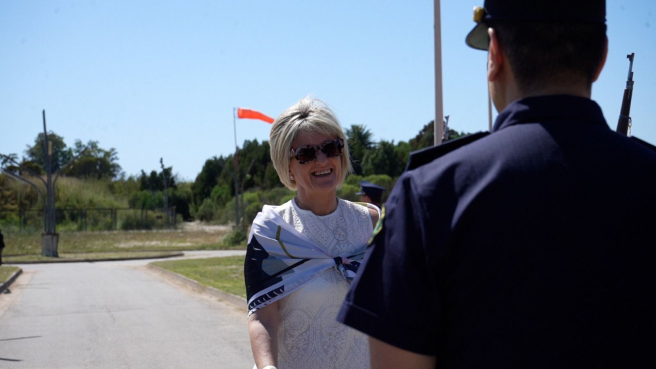 Inauguración de pista de atletismo en la Dirección Nacional de la Educación Policial