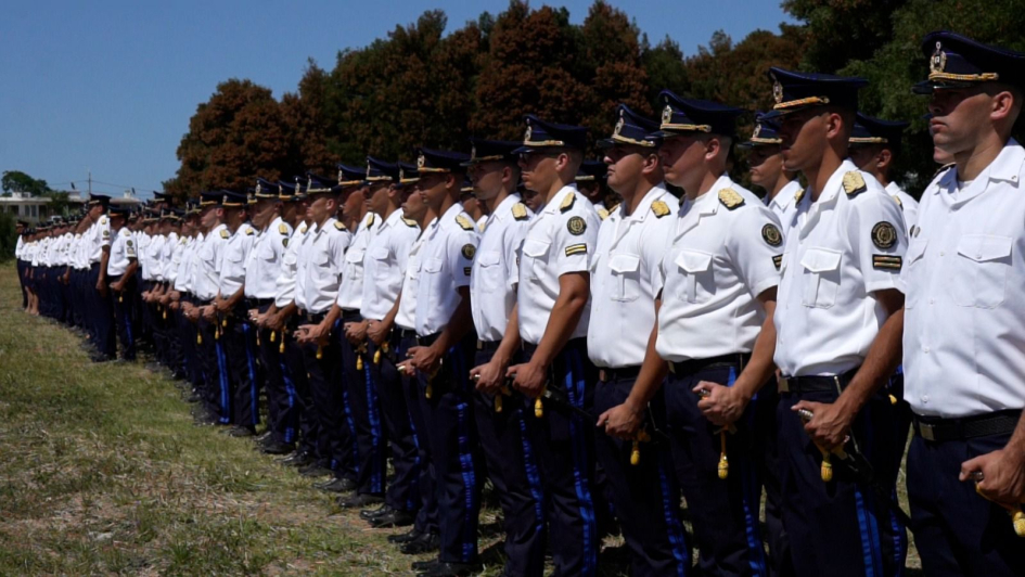 Inauguración de pista de atletismo en la Dirección Nacional de la Educación Policial