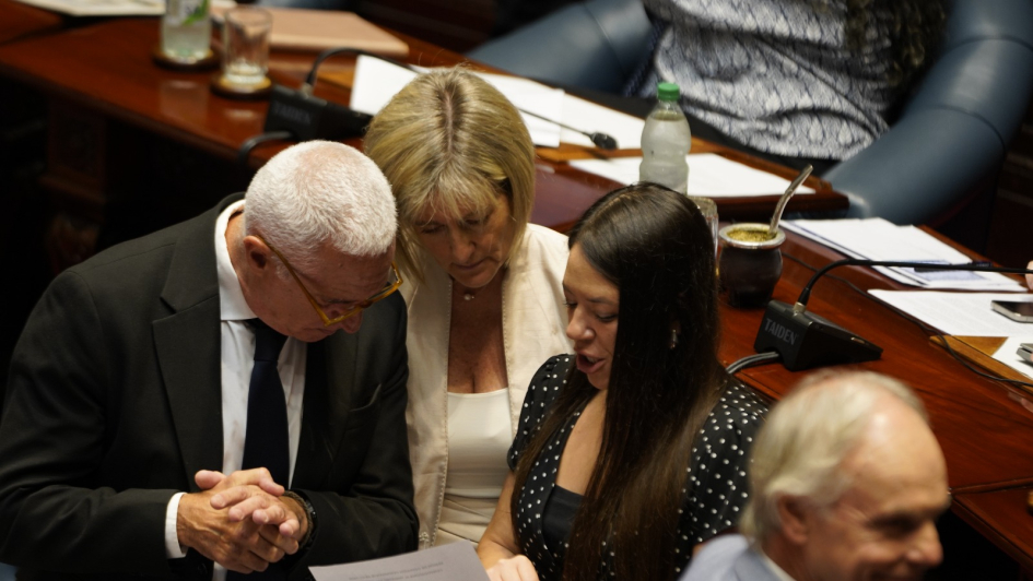 Ministro del Interior junto con Subsecretaria en Parlamento