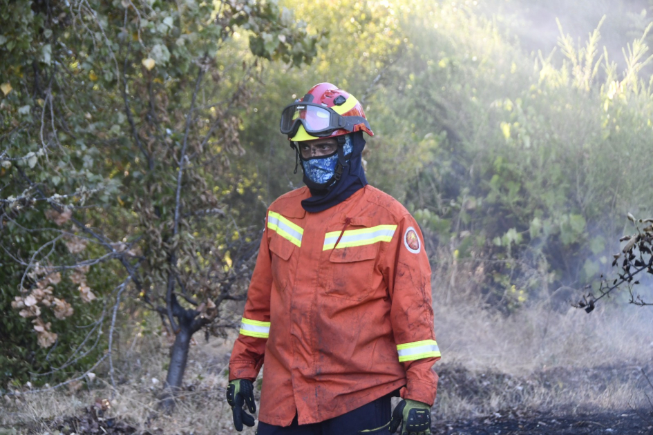 Delegación de bomberos uruguayos en Chile