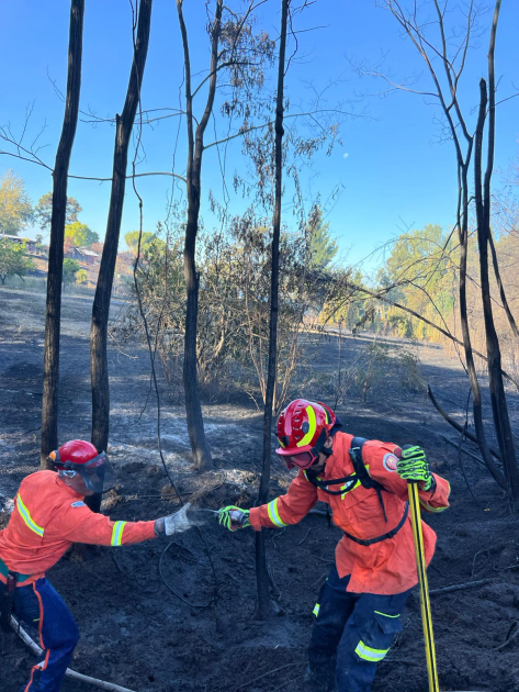 Delegación de bomberos uruguayos en Chile