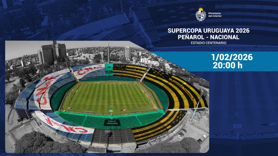 Operativo de seguridad para el partido clásico por la final de la Supercopa Uruguaya 2026