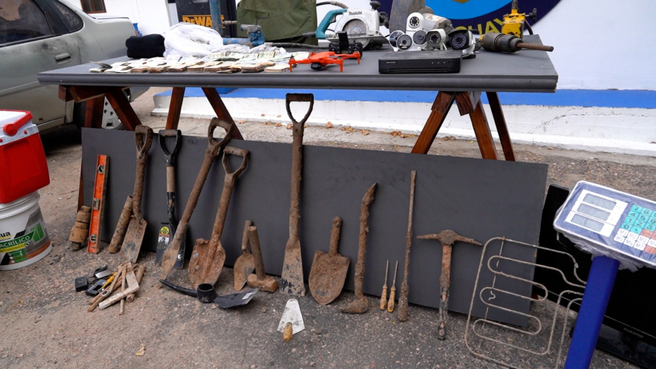 Objetos incautados, operación Blindaje 