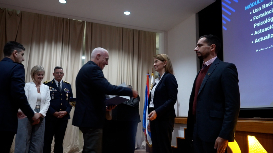 Directora de Inteligencia Ana Sosa y Ministro del Interior Carlos Negro 