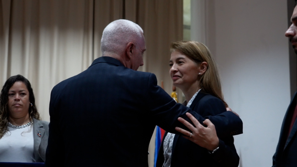 Directora de Inteligencia Ana Sosa y Ministro del Interior Carlos Negro 