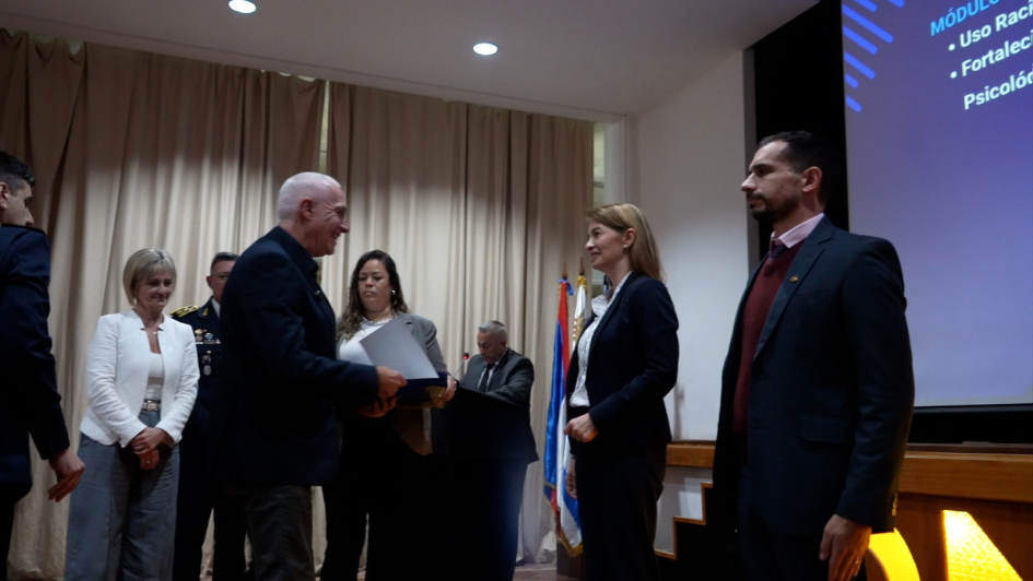 Directora de Inteligencia Ana Sosa y Ministro del Interior Carlos Negro 