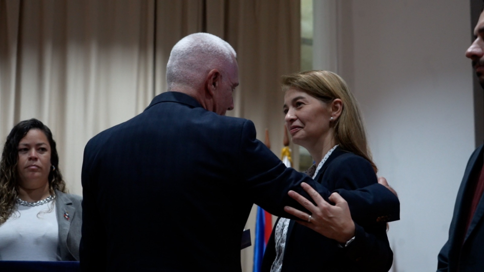 Directora de Inteligencia Ana Sosa y Ministro del Interior Carlos Negro 