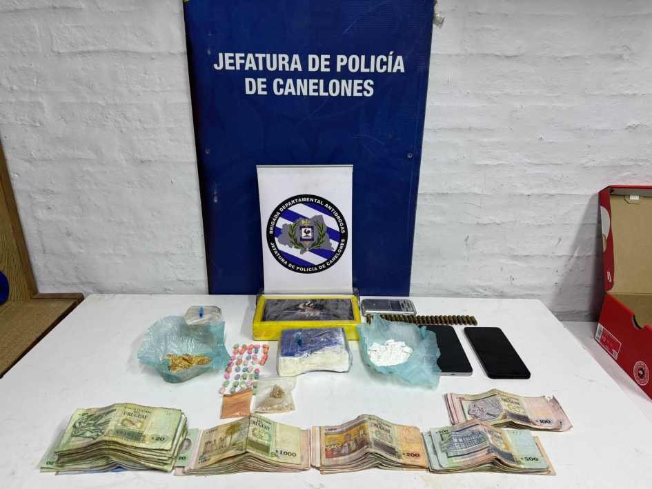 drogas, dinero, municiones. Incautaciones en allanamiento