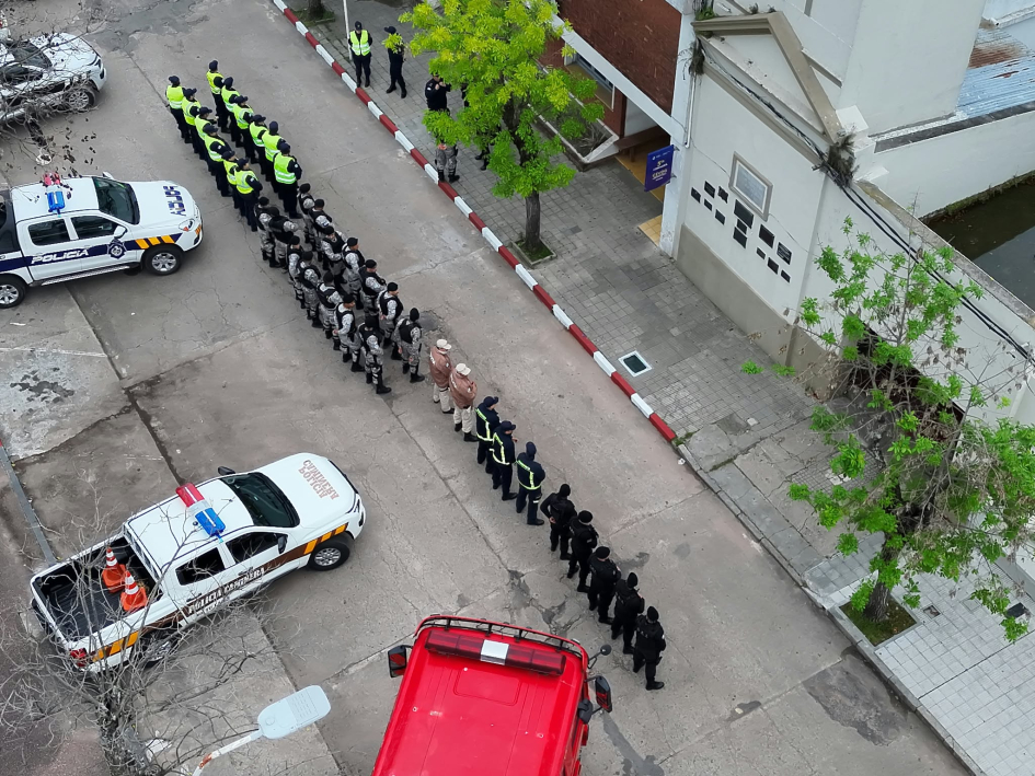 Coordinación de efectivos policiales para el operativo de seguridad