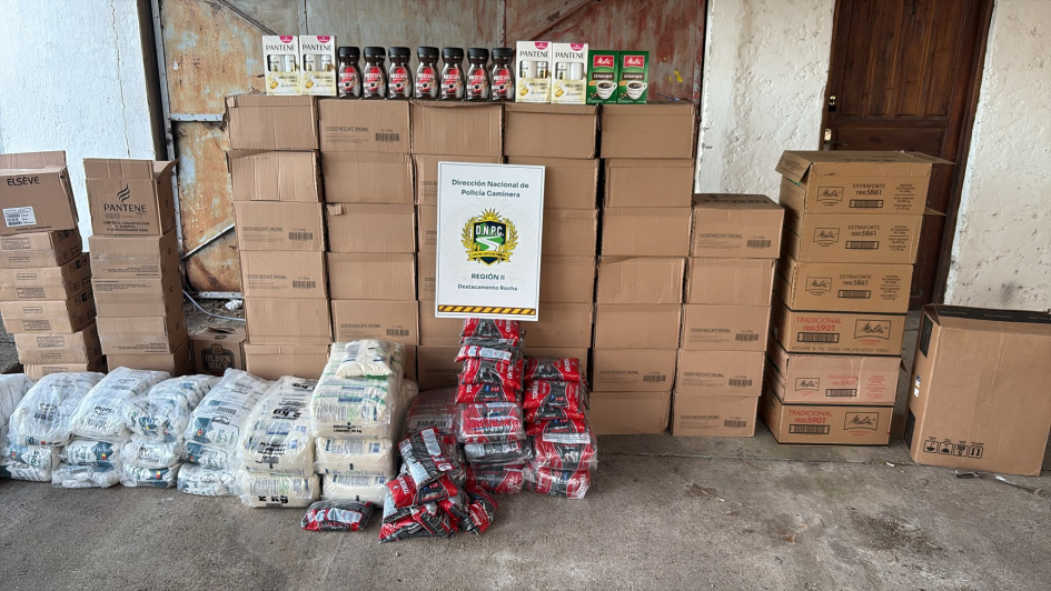 Mercadería incautada en Rocha Mercadería incautada en Rocha
