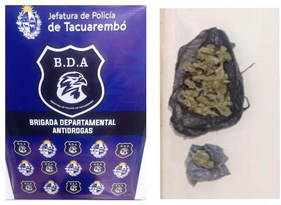 Droga incautada por BDA de Tacuarembó Droga incautada por BDA de Tacuarembó