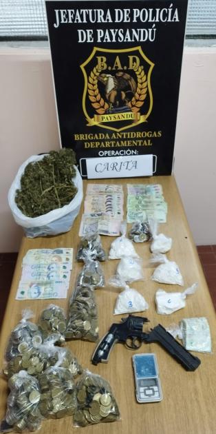Objetos incautados en los allanamientos
