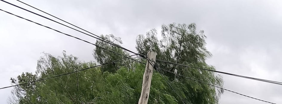 Columna con cables