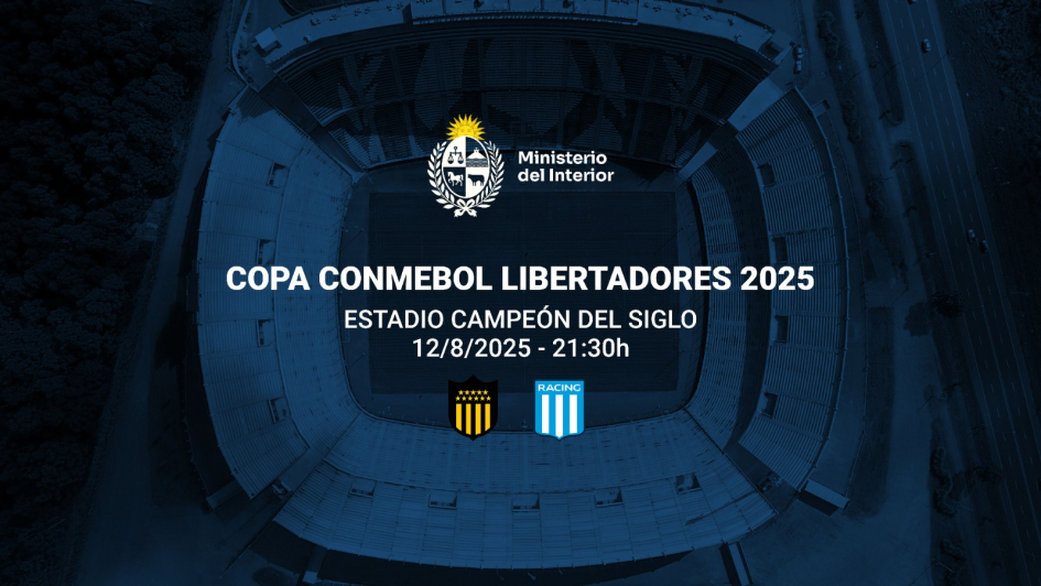 Operativo de seguridad para el partido Peñarol vs. Racing por la Copa Libertadores 