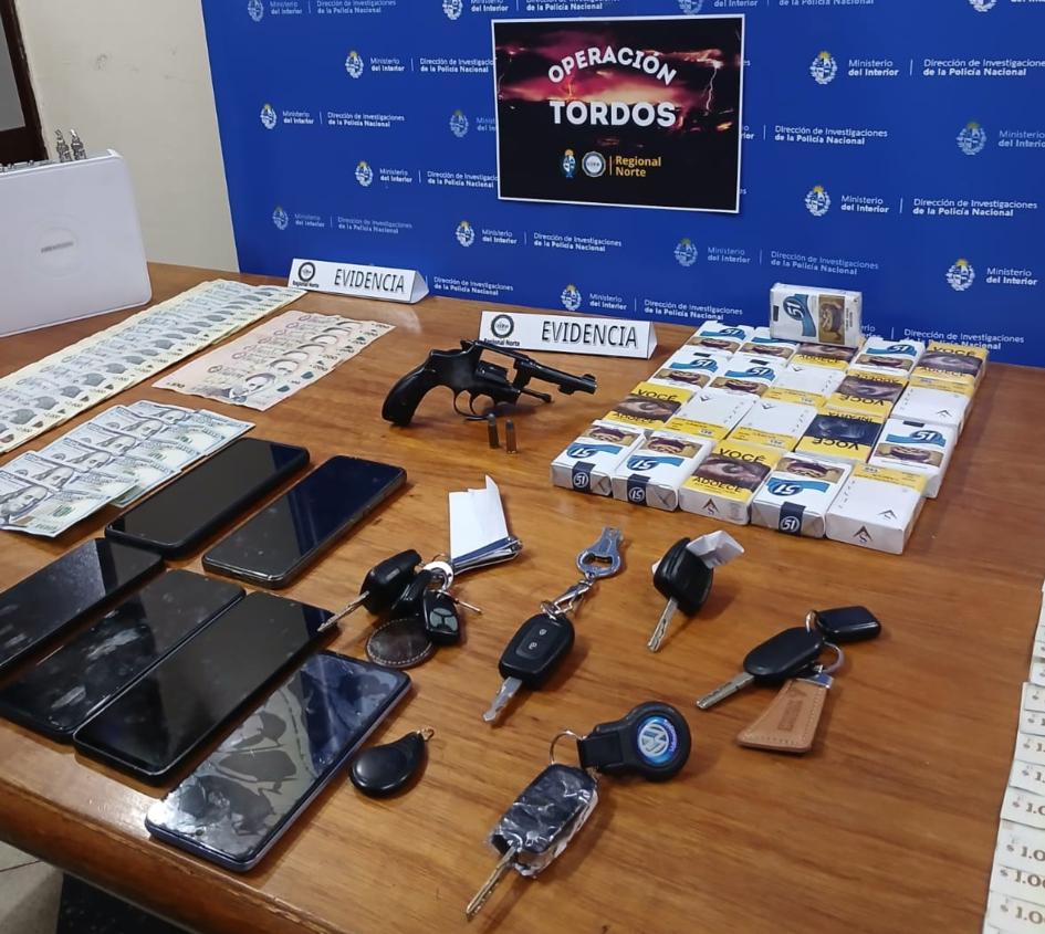 objetos incatuados en la operación Tordos objetos incatuados en la operación Tordos